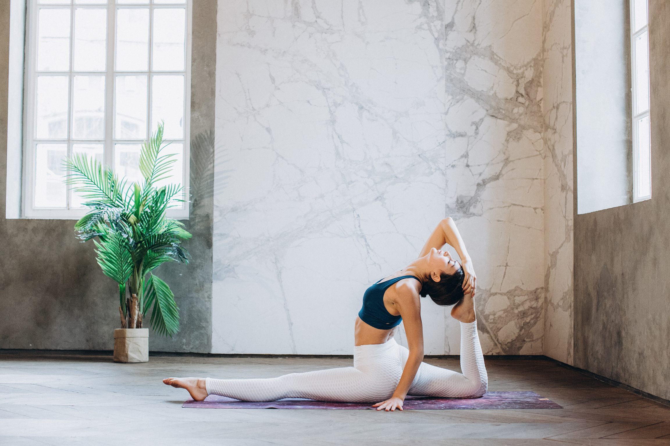 Woman in Monkey Pose